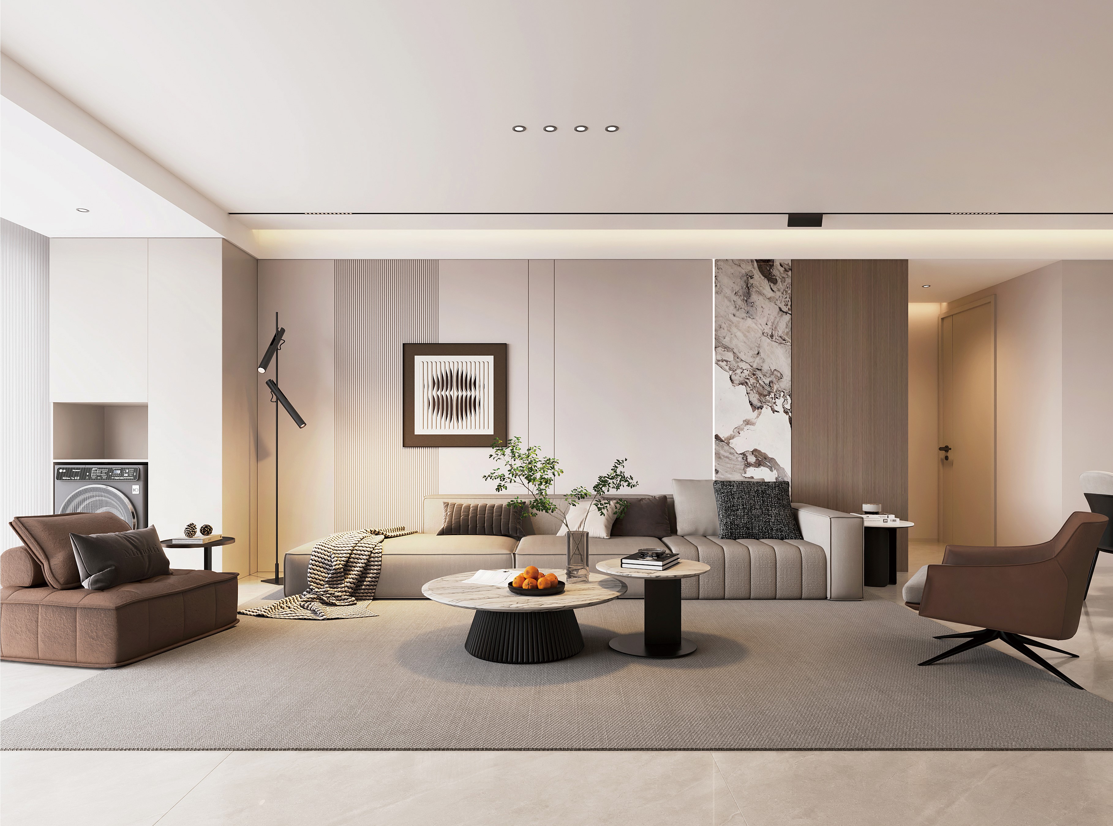 中房花語軒 | 超有腔調的137㎡現(xiàn)代風，審美無敵了！