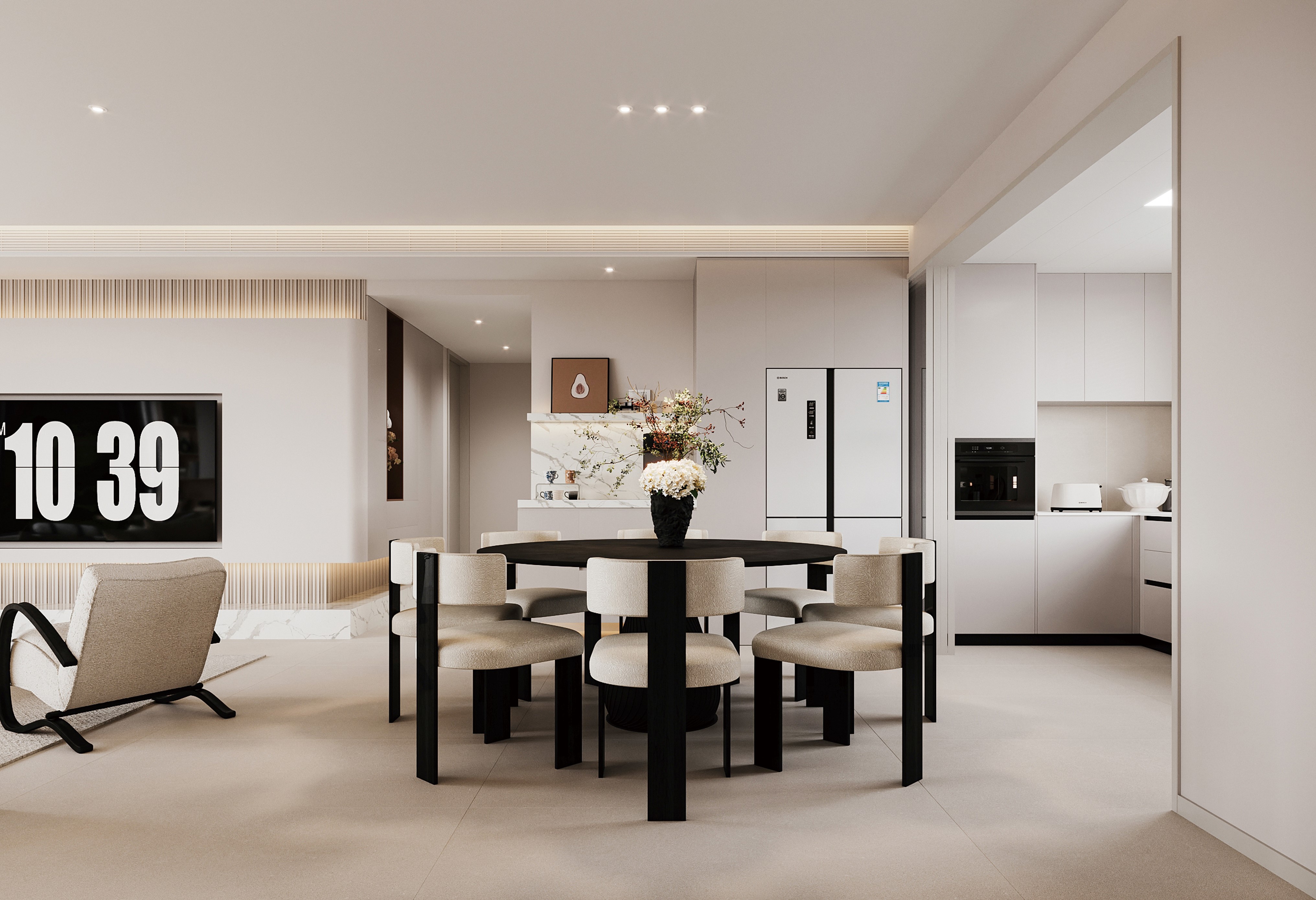 半島華府 | 143㎡詩意奶油風，每一個細節(jié)都自帶溫柔暖意