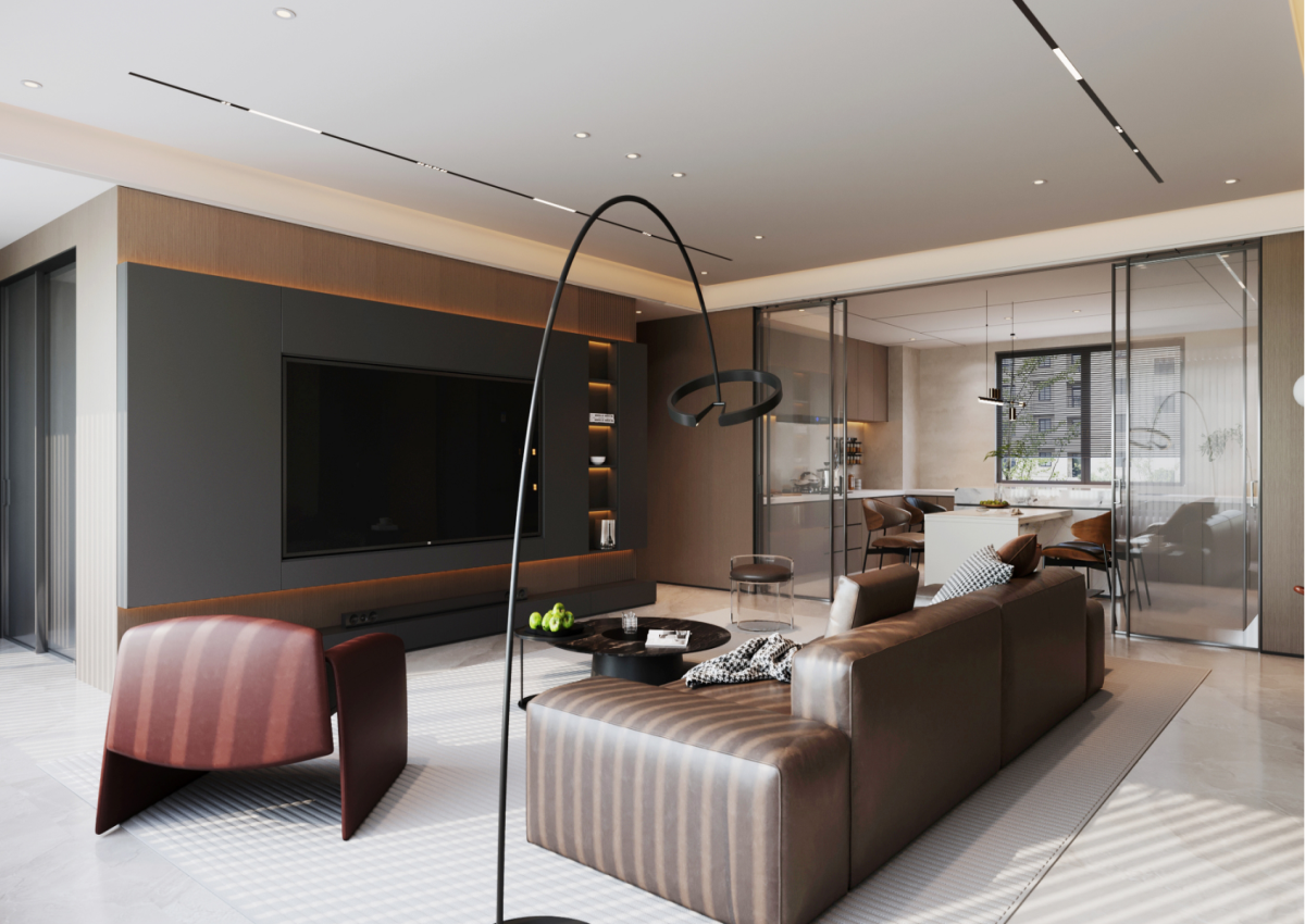 星耀閱海169㎡ | 驚艷！黑棕色系的意式極簡不顯壓抑反而通透敞亮？！
