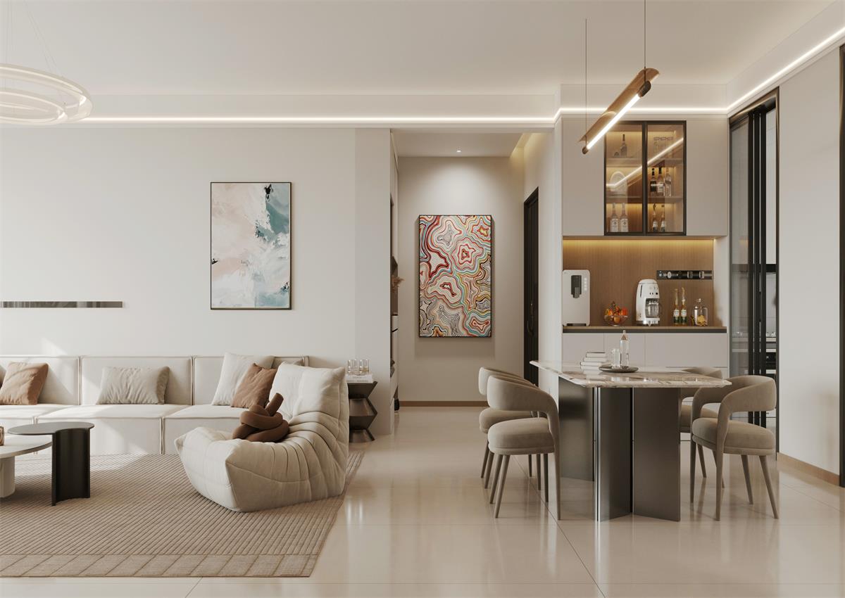 玉庭華府142㎡ | 給喧囂世界按下暫停鍵，現(xiàn)代簡約風(fēng)的松弛感誰能拒絕！