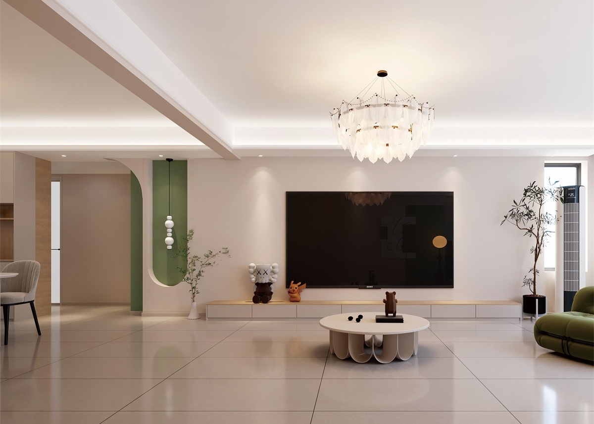 中海河山郡 | 133㎡輕法式浪漫，『奶油白+薄荷綠』美的剛剛好！