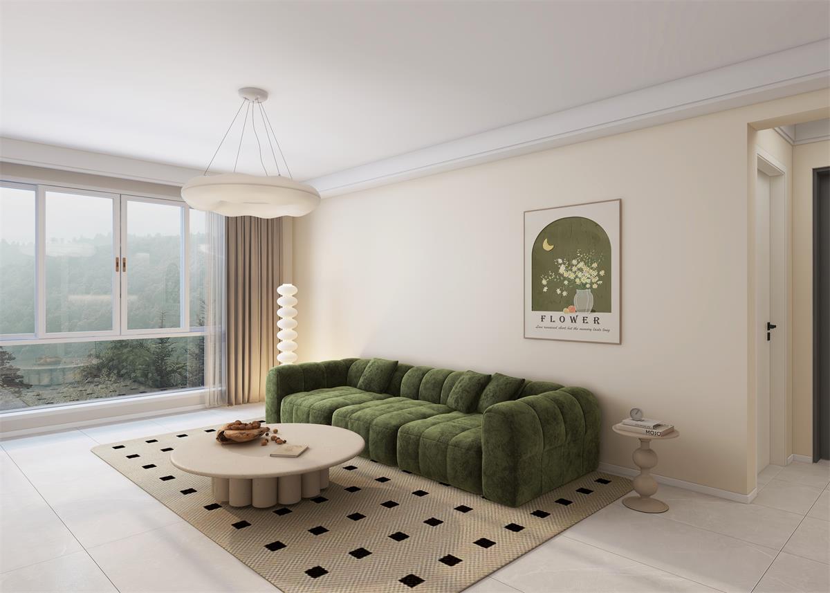 泰雲(yún)庭116㎡ | 奶油白+橄欖綠打造的輕法式小家，清新又自然！